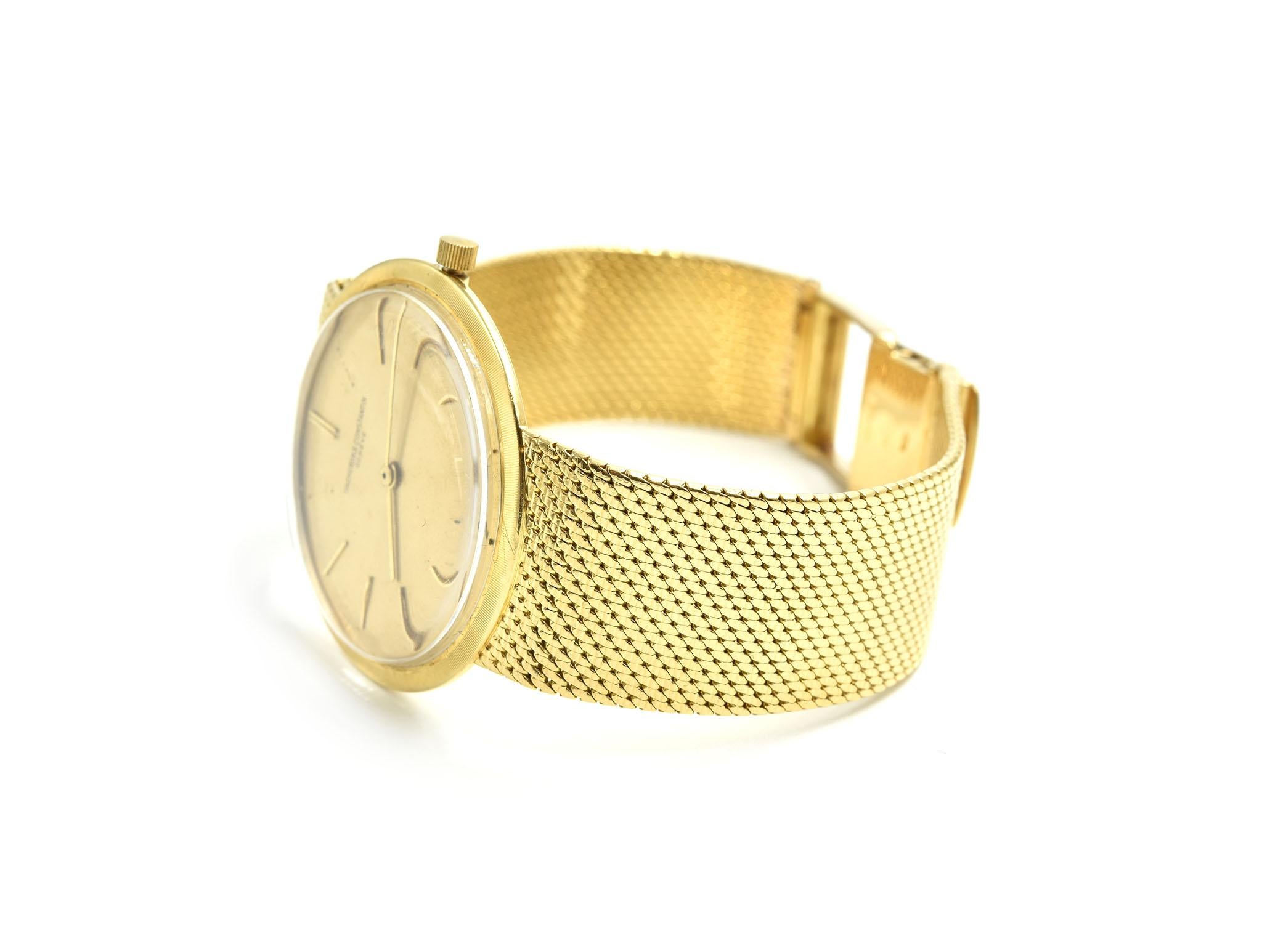 Modern 18 Karat Yellow Gold Vacheron & Constantin Gold Bracelet Watch, circa 1960s