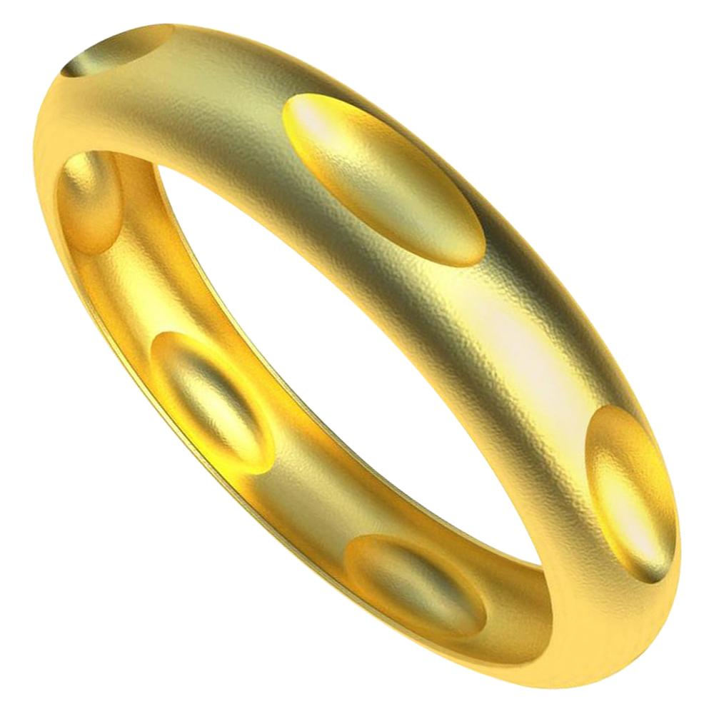 Bracelet en or jaune 18 carats Vermeil 7 ovales en vente