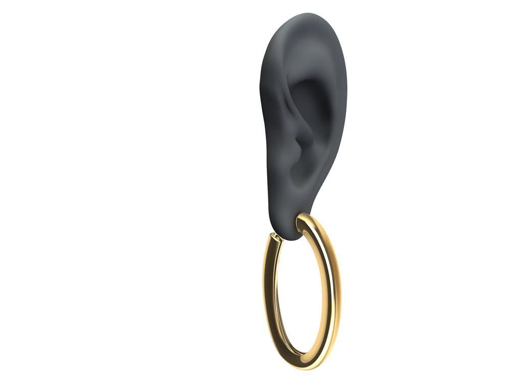 Boucles d'oreilles en or jaune 18 carats Vermeil en forme de goutte ovale Neuf - En vente à New York, NY