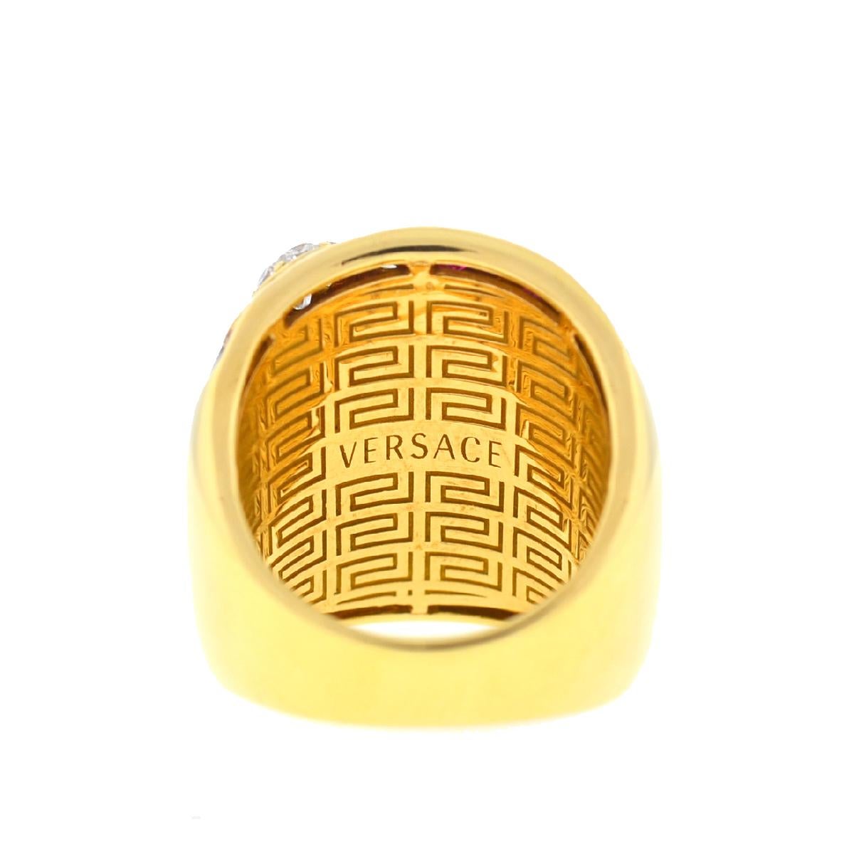 18 karat gold versace ring