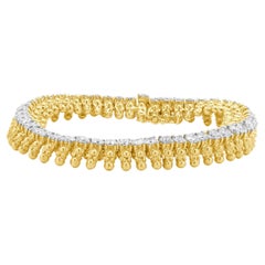 18 Karat Yellow Gold Vintage Diamond Bracelet