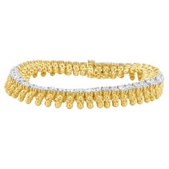 Bracelet vintage en or jaune 18 carats avec diamants