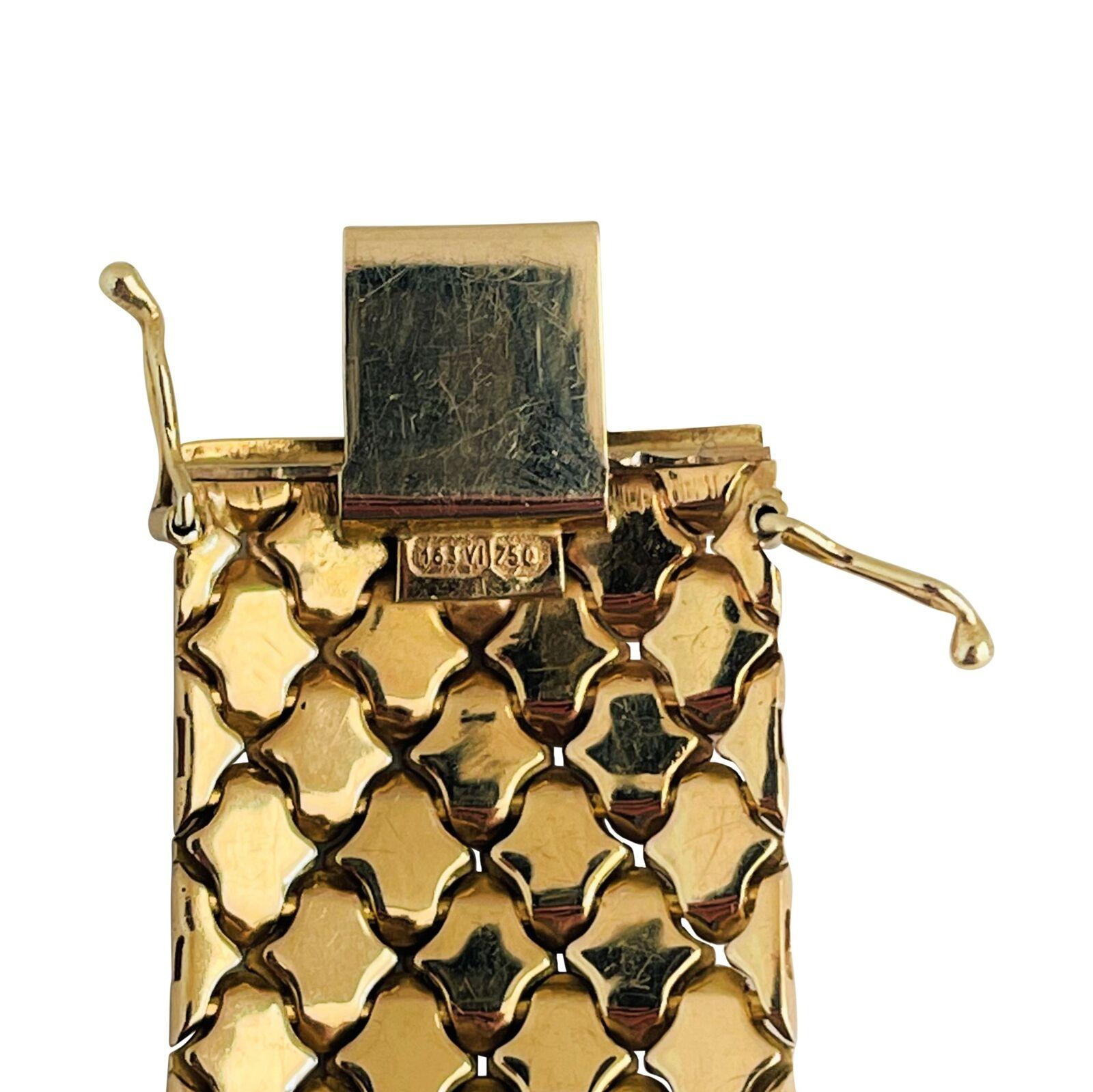 Women's or Men's 18 Karat Yellow Gold Vintage Heavy Wide Scales Link Bracelet, Italy