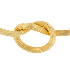18 Karat Yellow Gold Vintage Ilias Lalalounis Infinity Knot Necklace