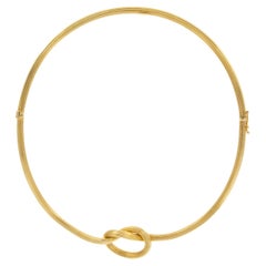 Ilias Lalalounis Collier vintage à nœuds infinis en or jaune 18 carats 