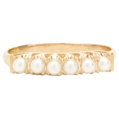 Bracelet vintage en or jaune 18 carats et perles