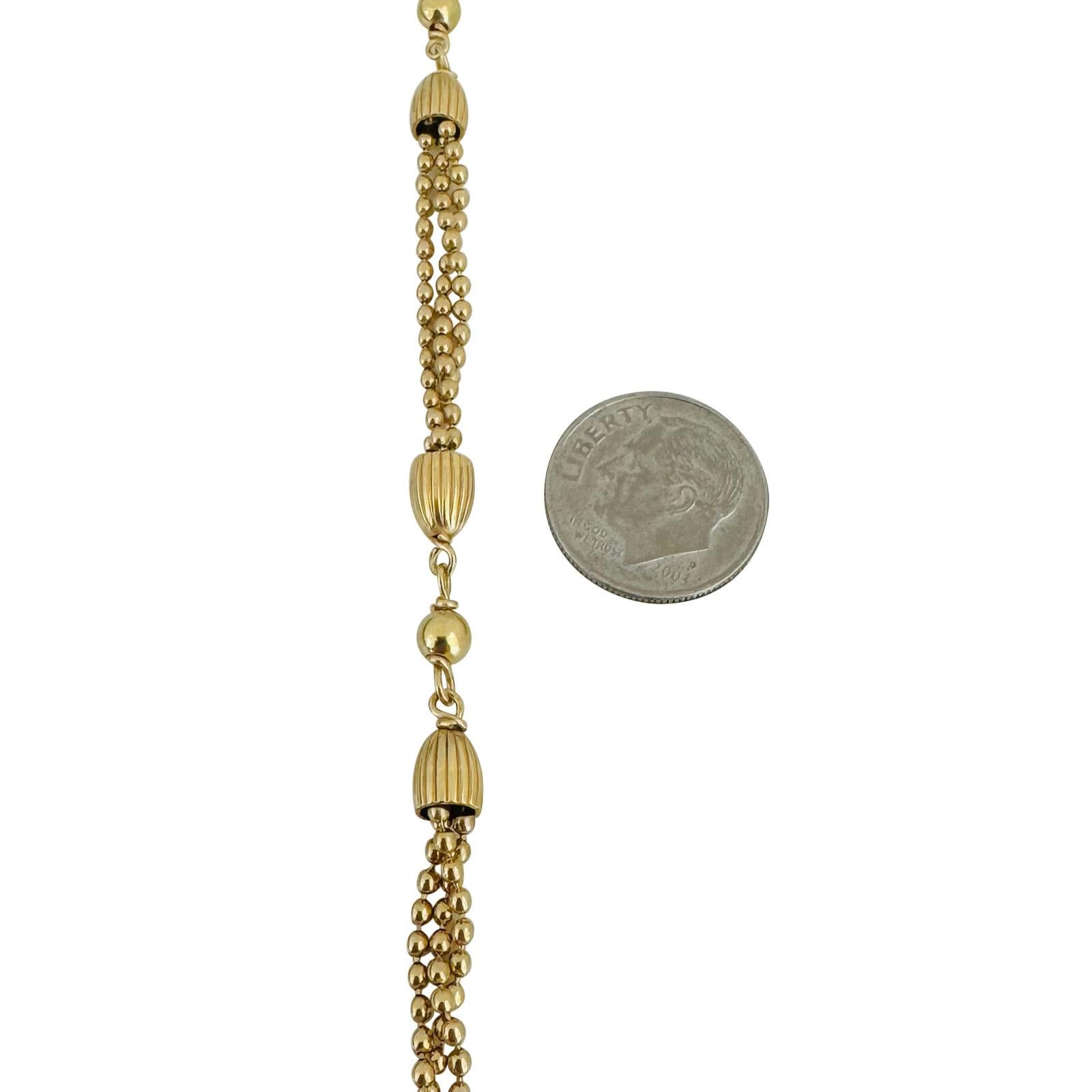 18 Karat Gelbgold Vintage UnoAErre 5mm Ausgefallenes perlenbesetztes Gliederarmband Italien für Damen oder Herren