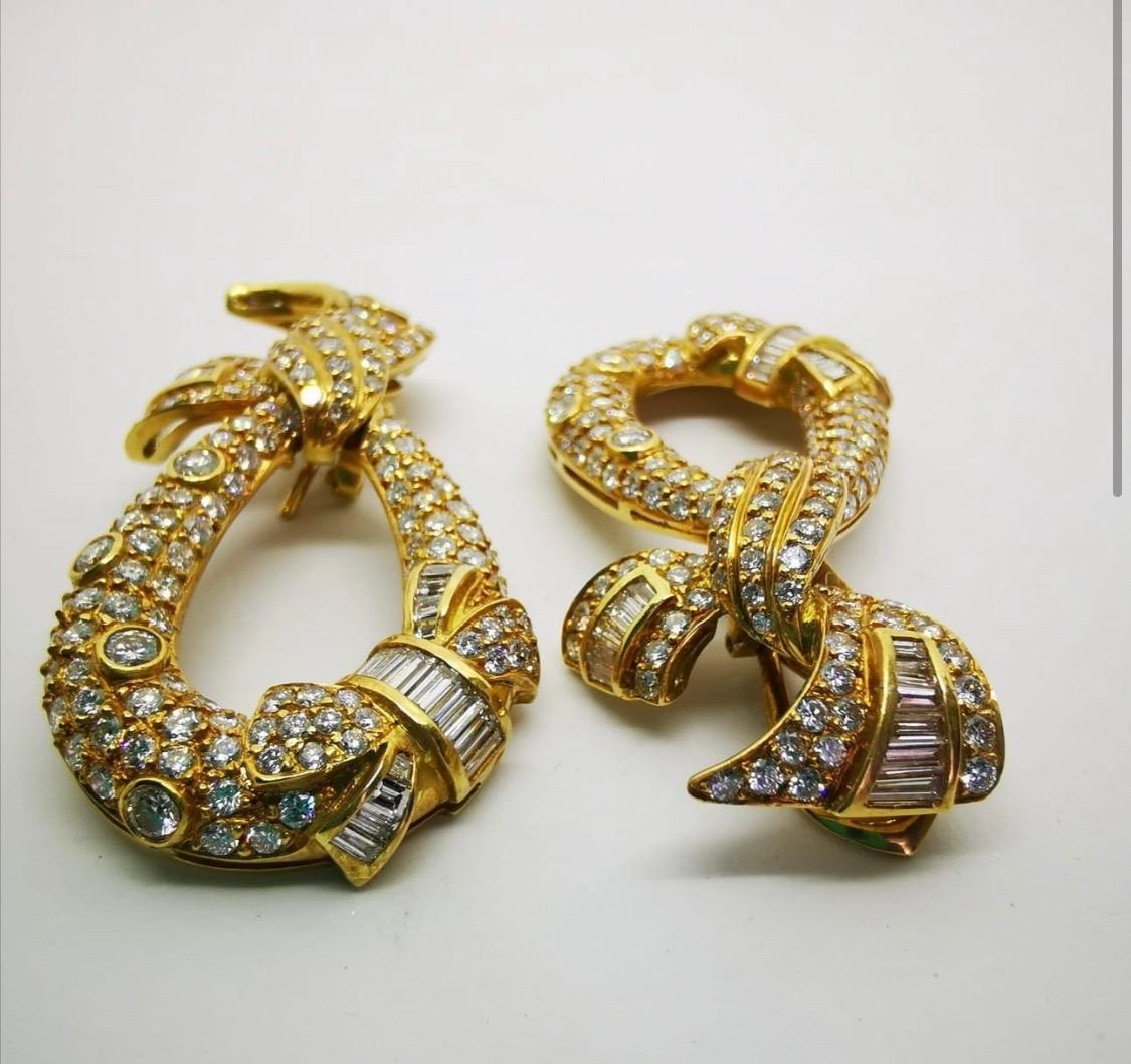 vintage diamond drop earrings