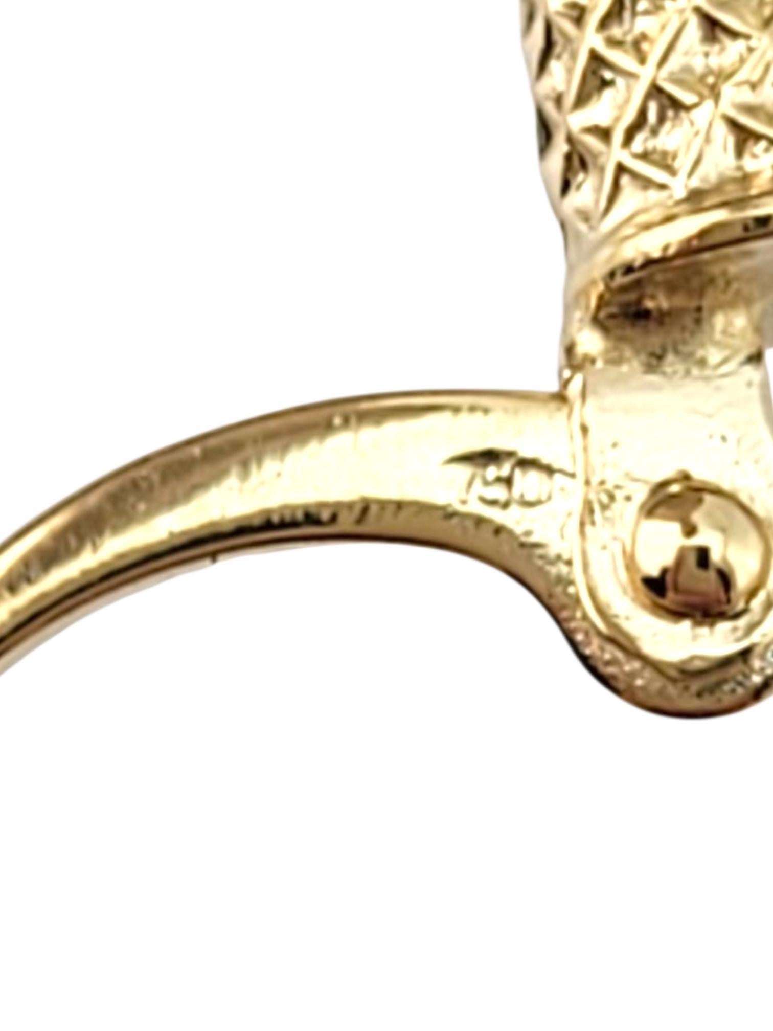 De las mujeres 18 Karat Yellow Gold Weaved Hoop Earrings #21886 en venta