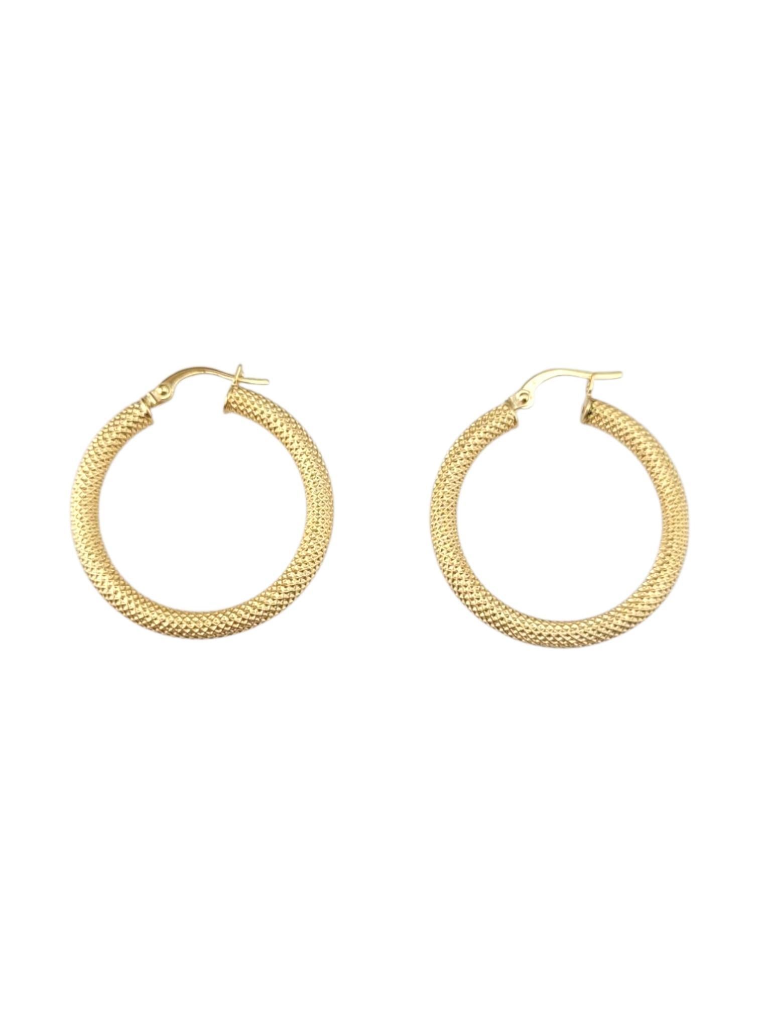 18 Karat Yellow Gold Weaved Hoop Earrings #21886