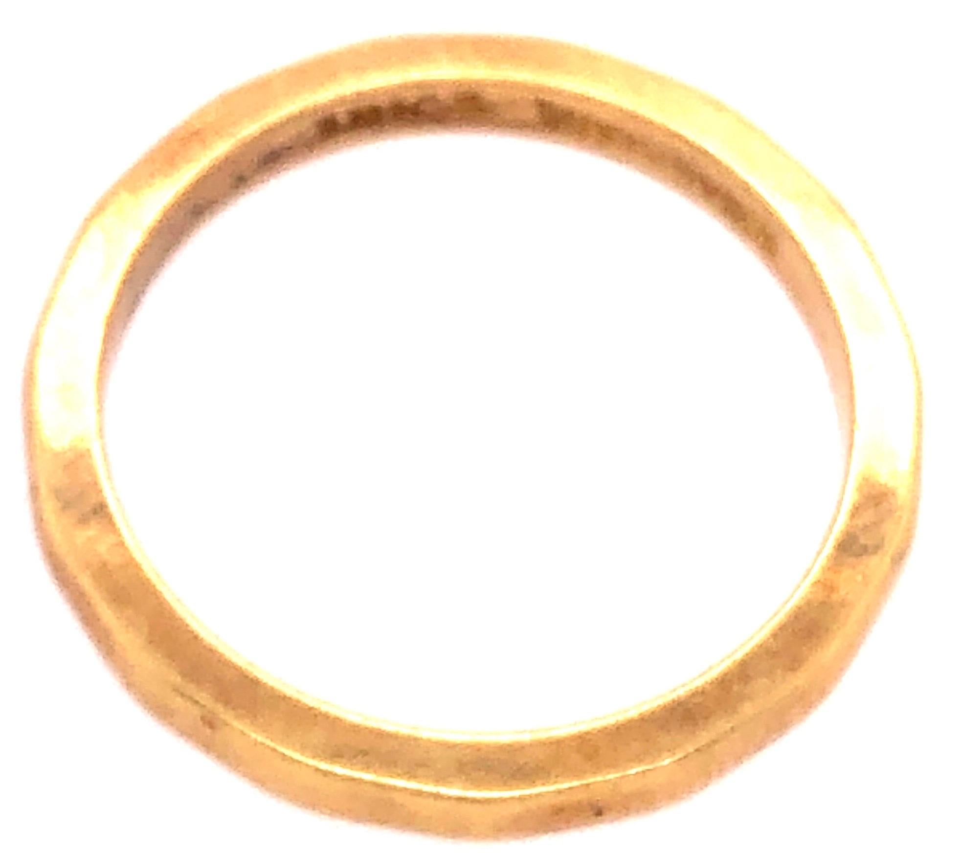 18 Karat Yellow Gold Wedding Band Bridal Ring For Sale 1
