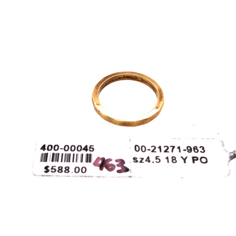 18 Karat Yellow Gold Wedding Band Bridal Ring For Sale 2