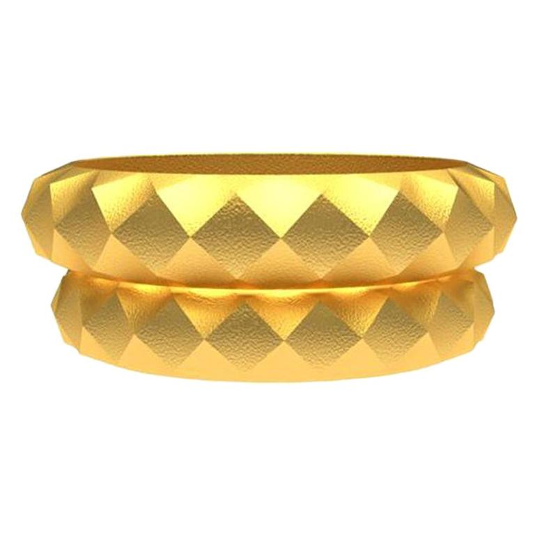 18 Karat Yellow Gold Wedding Ring Bridal Set