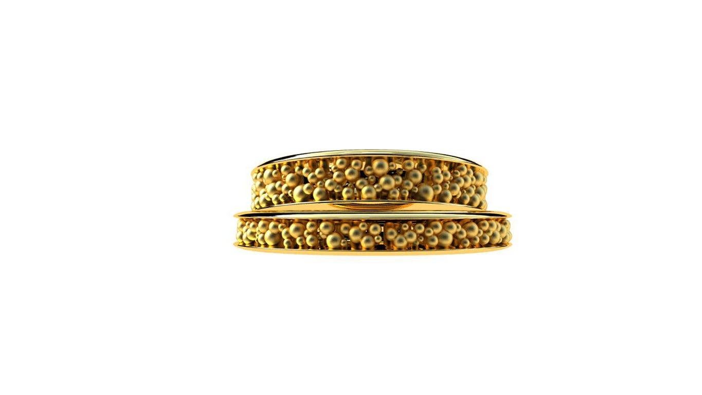 For Sale:  18 Karat Yellow Gold Wedding Ring Set 2