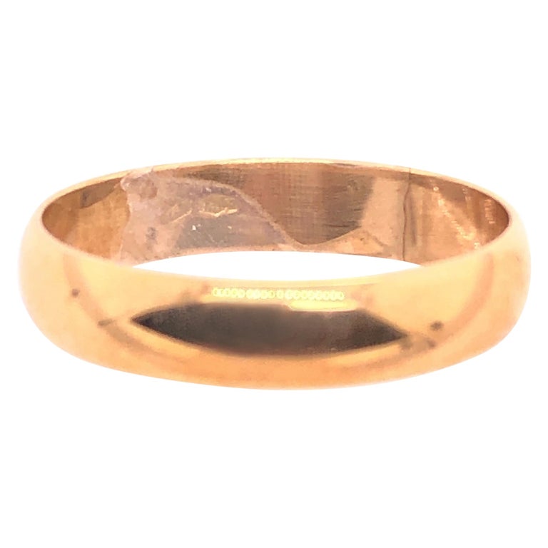 18 Karat Yellow Gold Wedding Ring / Wedding Band For Sale