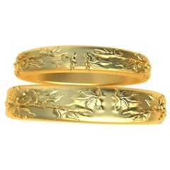 Used 18 Karat Yellow Gold Wedding Rings Bridal Set