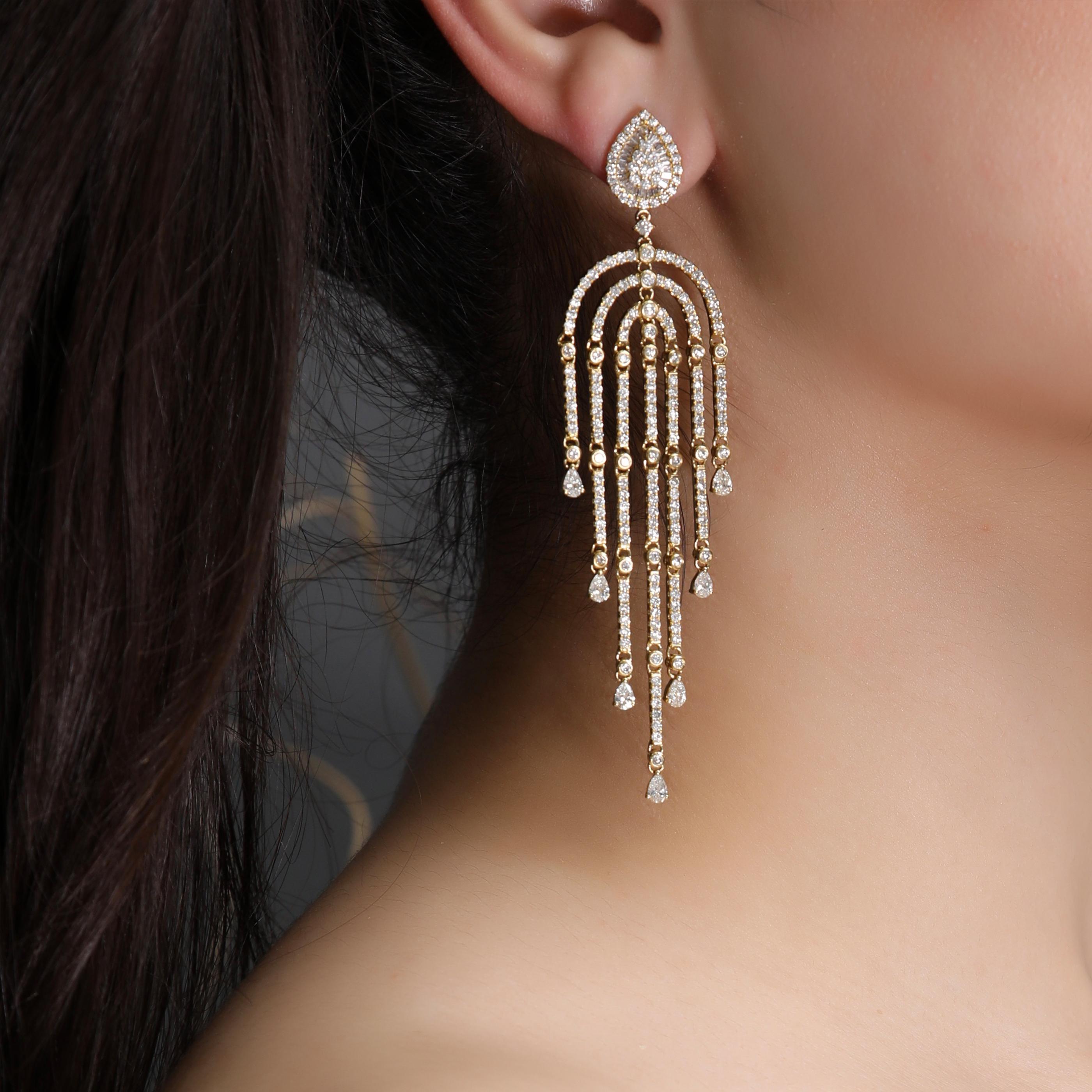 waterfall chandelier earrings