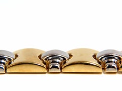 Breites Kaliberarmband aus 18 Karat Gelbgold 1990er Nostalgia