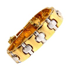 Bracciale largo in oro giallo 18 carati, stile "Caliber", anni '90, Nostalgia*