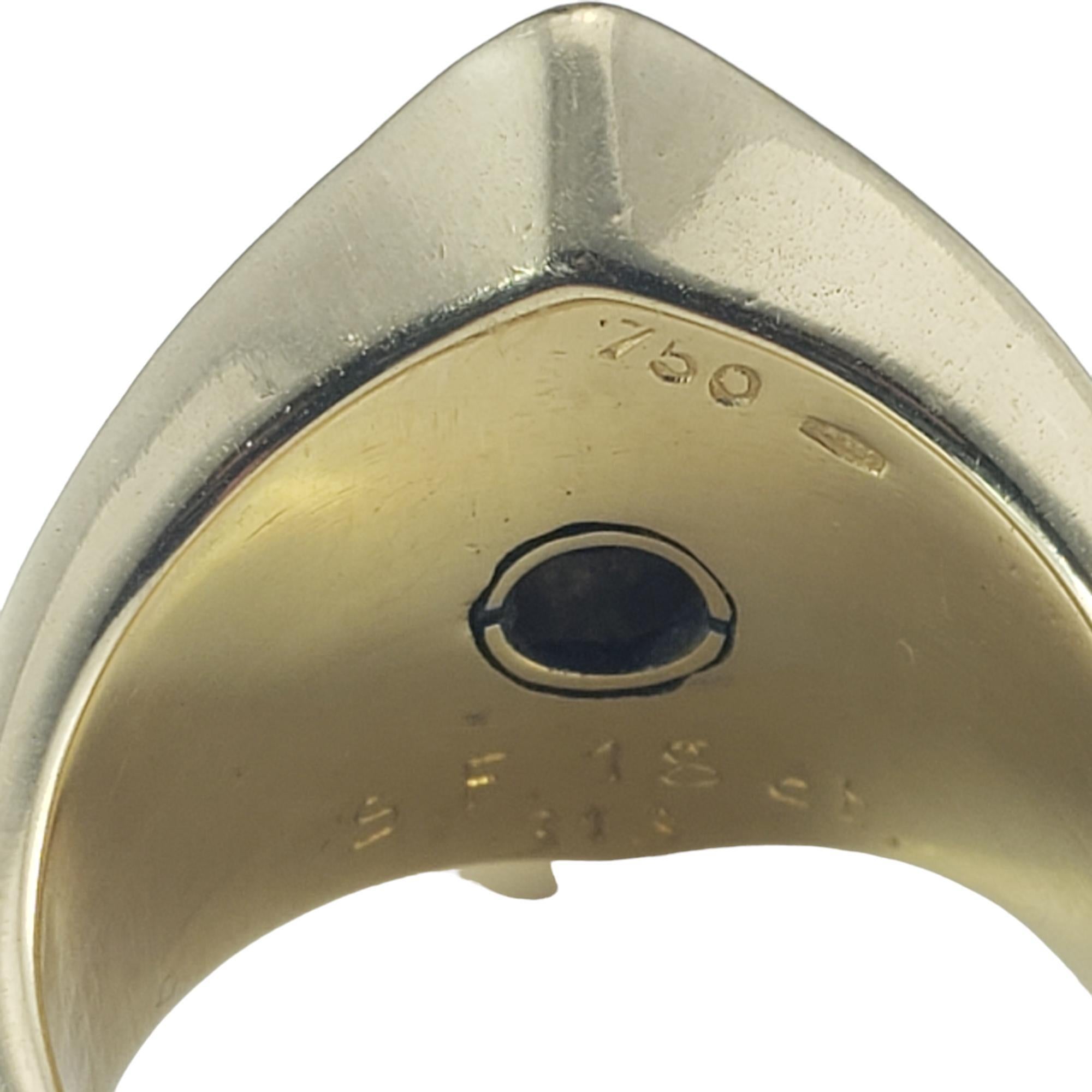 18 Karat Yellow Gold Wide Diamond Band Ring Size 5.5 #17685 For Sale 1
