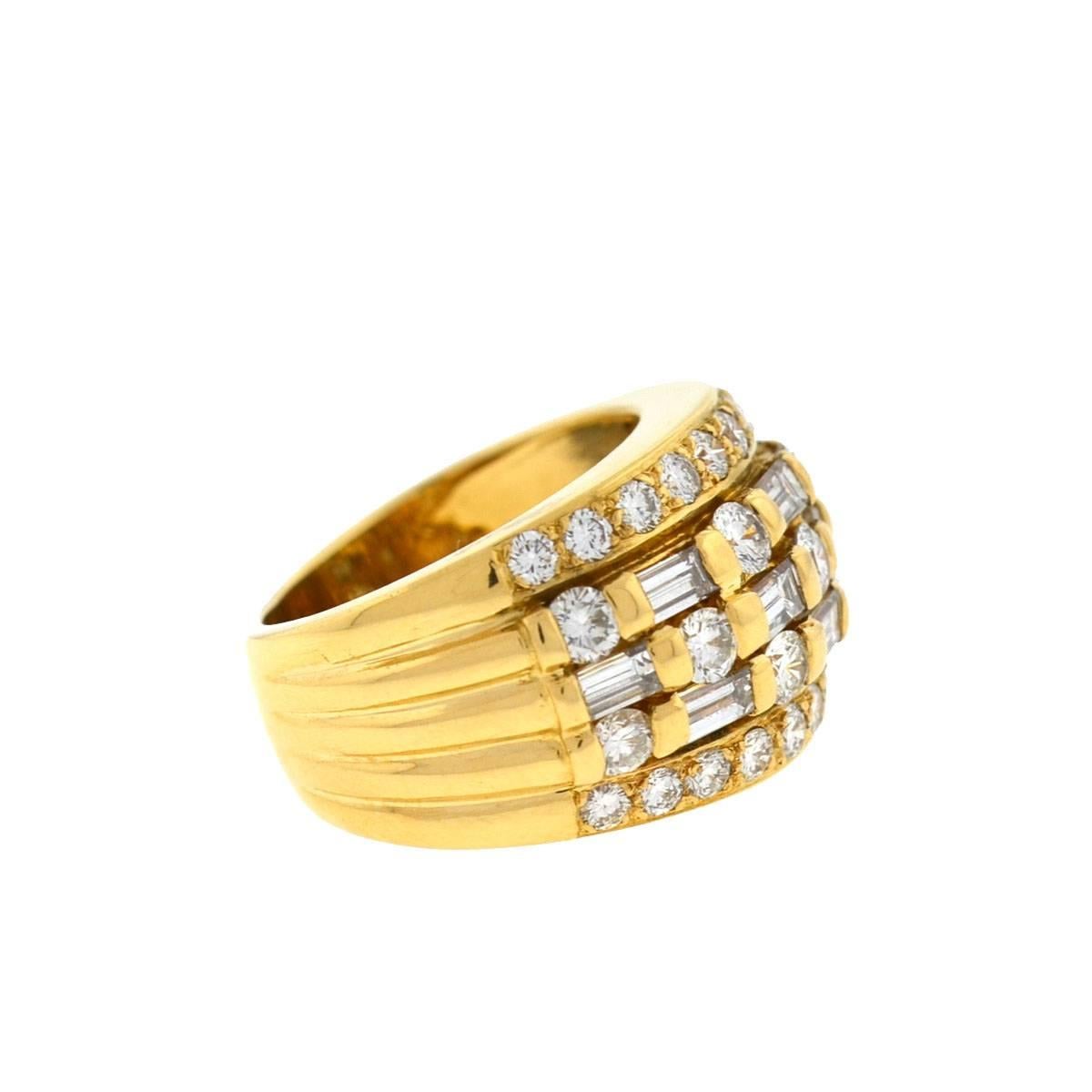 Company-N/A
Style-Wide 5 Row Ring
Metal-18k Yellow Gold
Size-4.50
Weight-13.49 grams
Stones-Diamonds approx. 2.7 cts