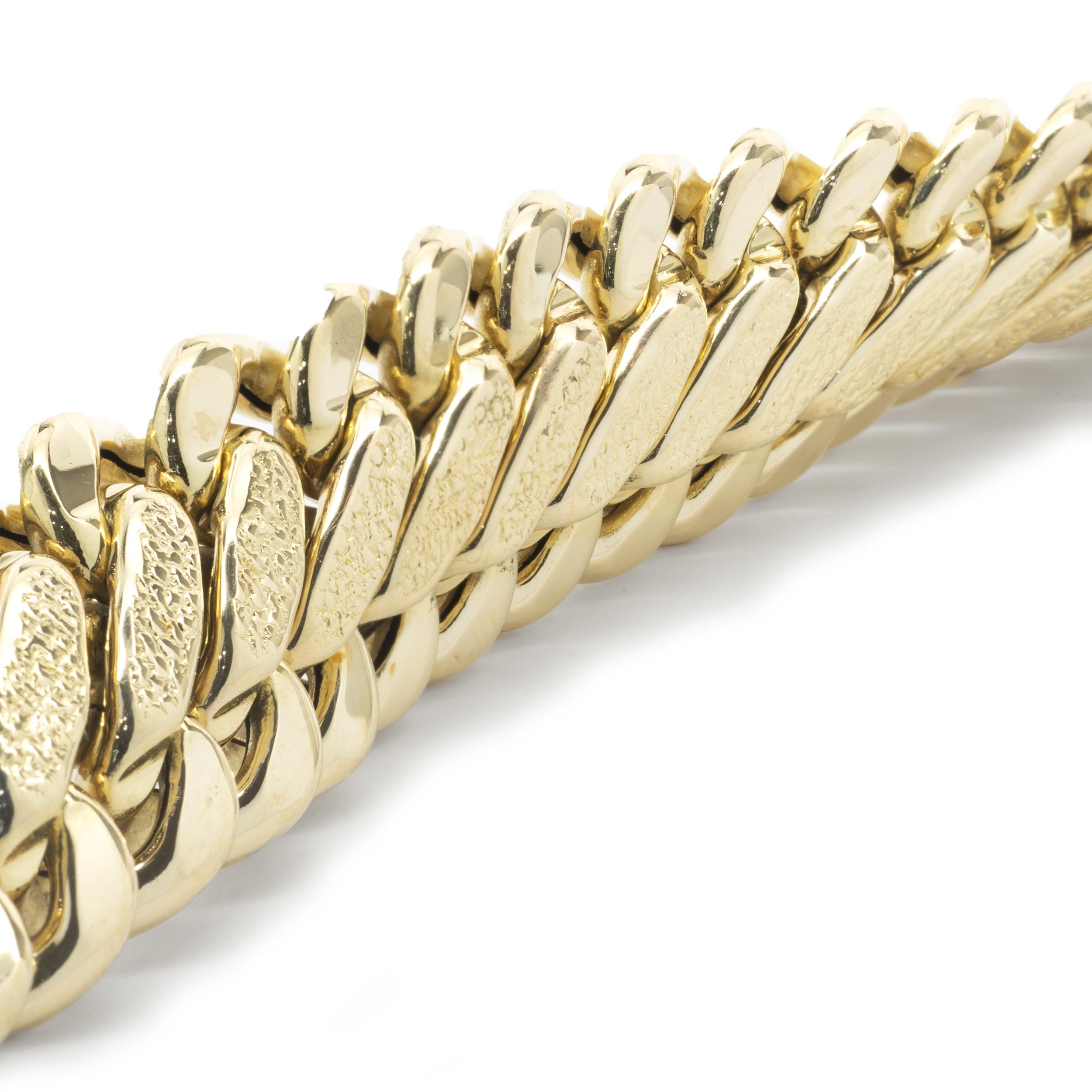 Women's 18 Karat Yellow Gold Wide Woven Bracelet