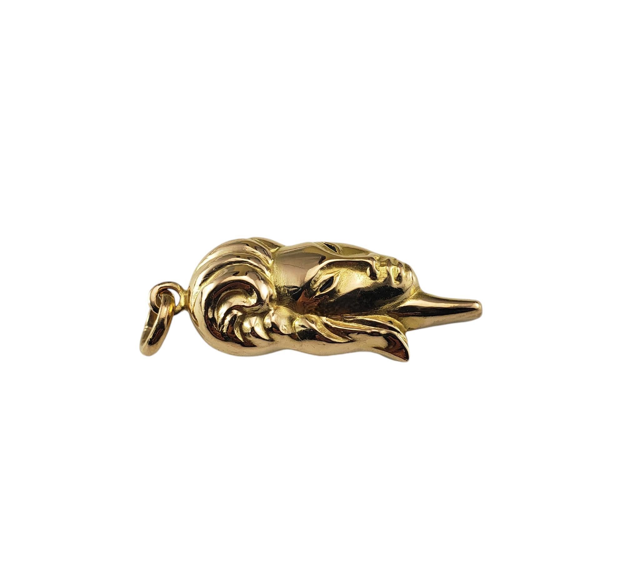 Donna Charm/pendente a forma di testa di donna in oro giallo 18 carati #19175 in vendita