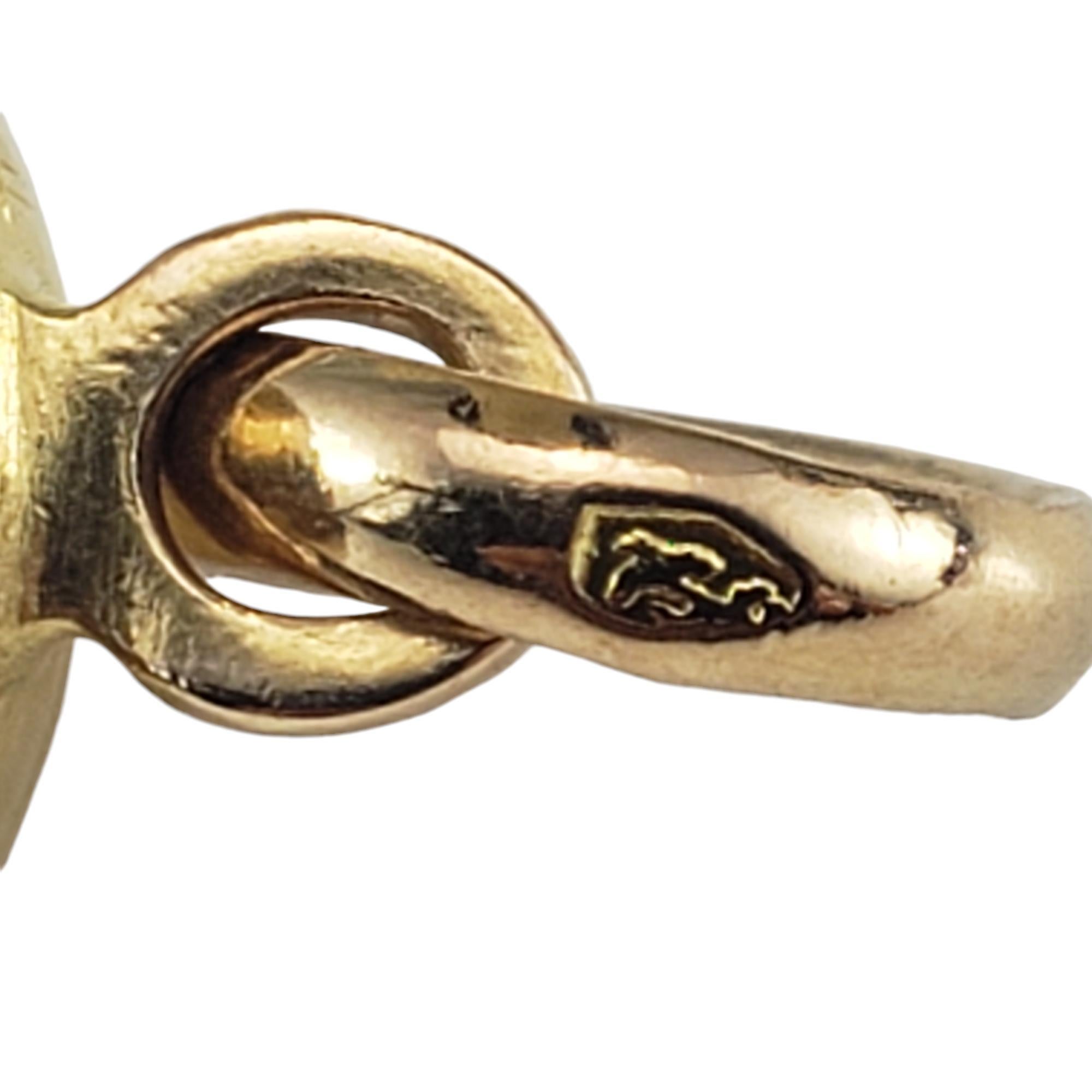 Charm/pendente a forma di testa di donna in oro giallo 18 carati #19175 in vendita 1