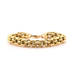 18 Karat Yellow Gold Woven Bracelet