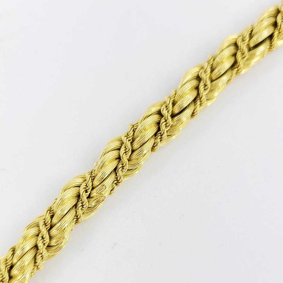 Women's 18 Karat Yellow Gold Woven Collar Chain Necklace