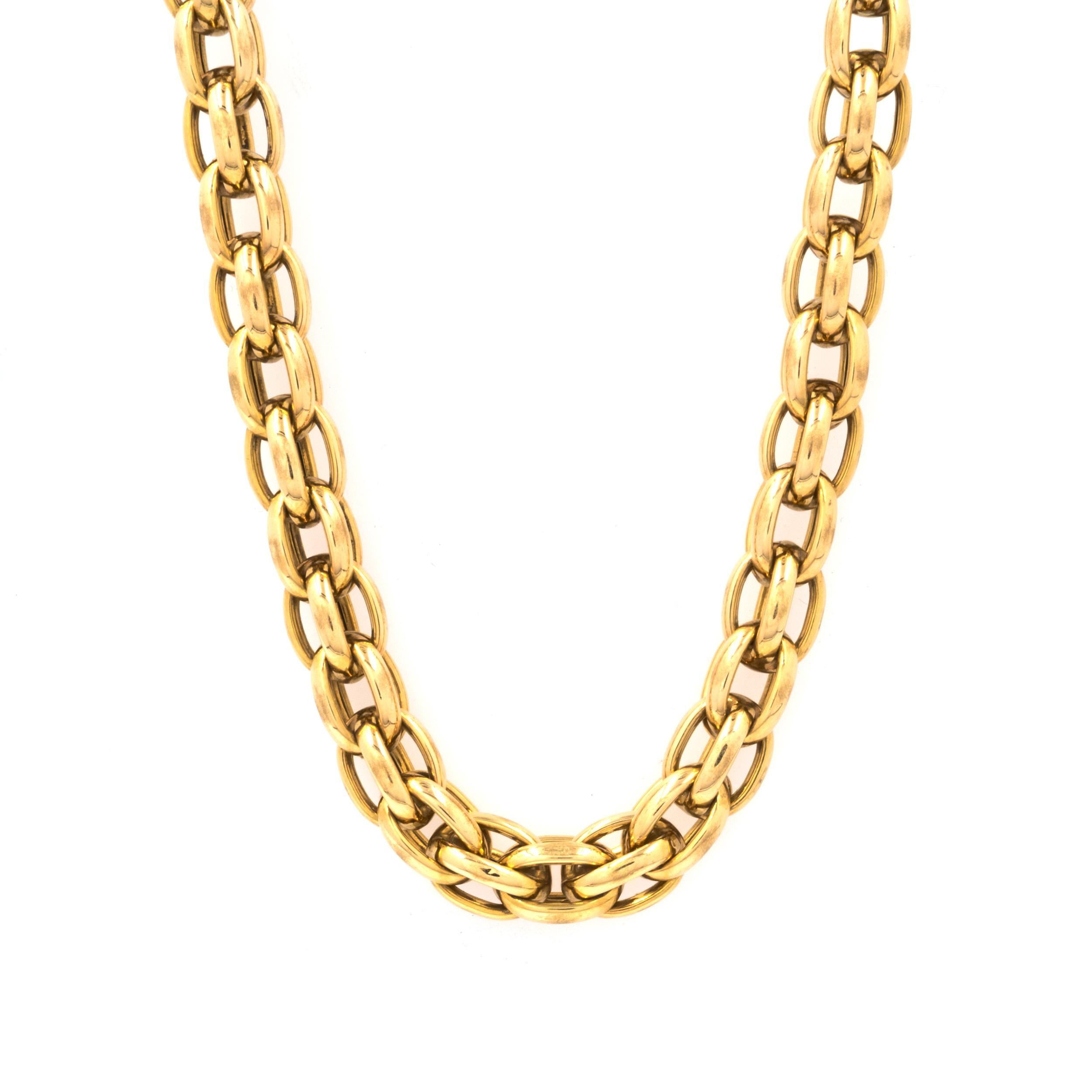 18 Karat Yellow Gold Woven Necklace