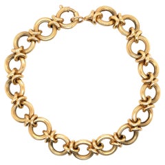 18 Karat Yellow Gold 'XO' Link Bracelet 13.4 Grams