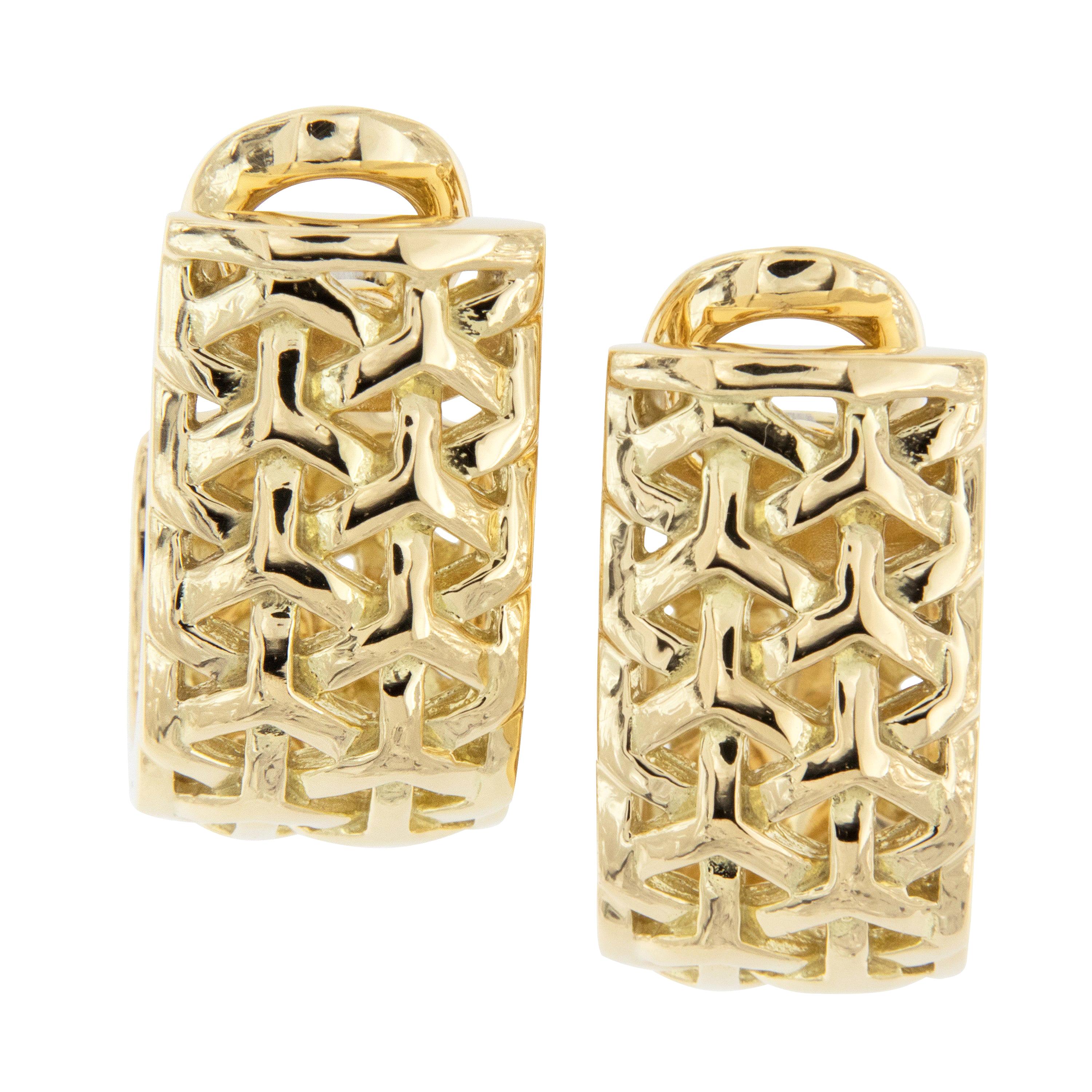 18 Karat Yellow Gold "Y Knot" Earrings by Gemlok