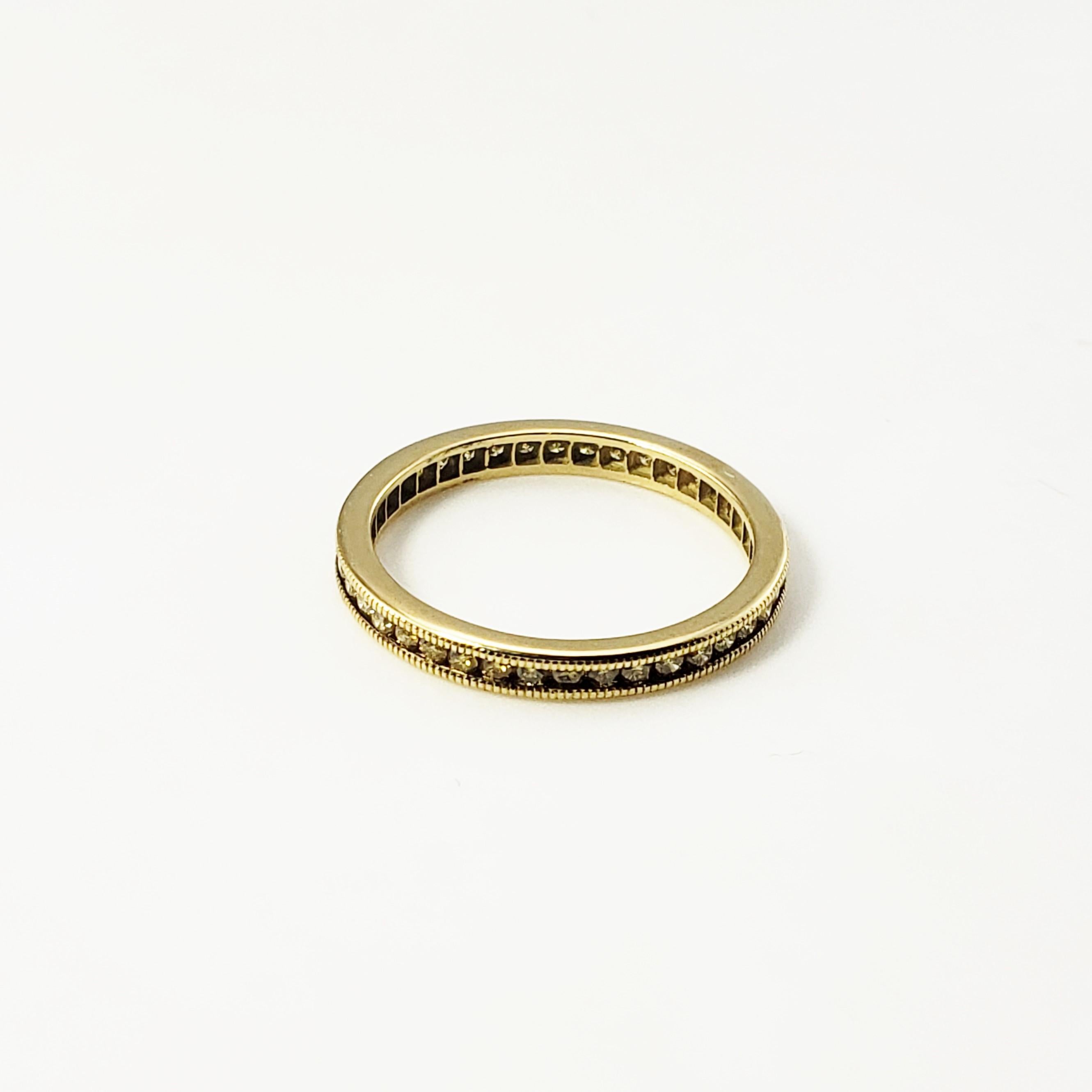 Women's 18 Karat Yellow Gold Yellow Diamond Eternity Band Ring Size 6.75