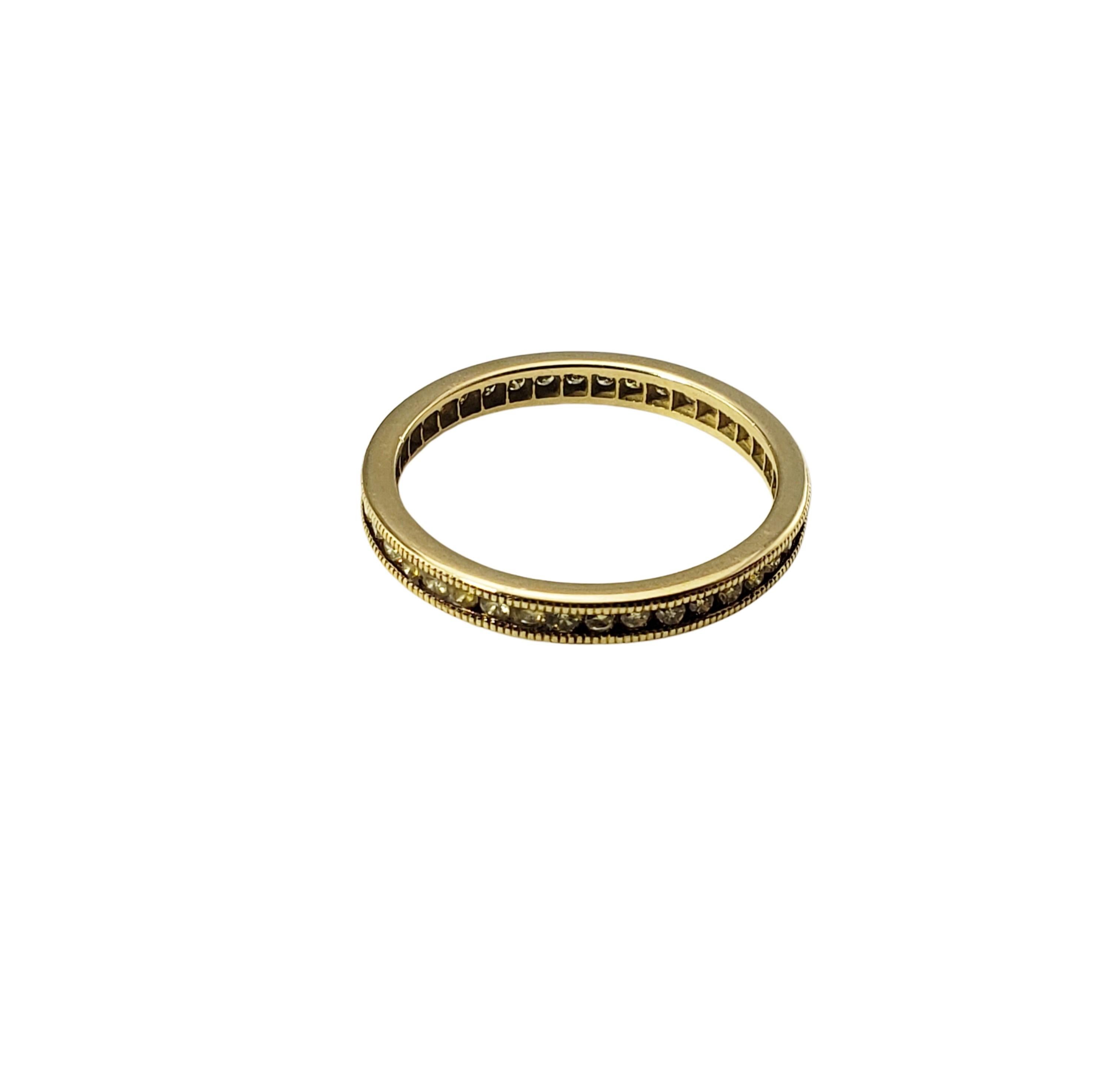 18 Karat Yellow Gold Yellow Diamond Eternity Band Ring Size 6.75 1