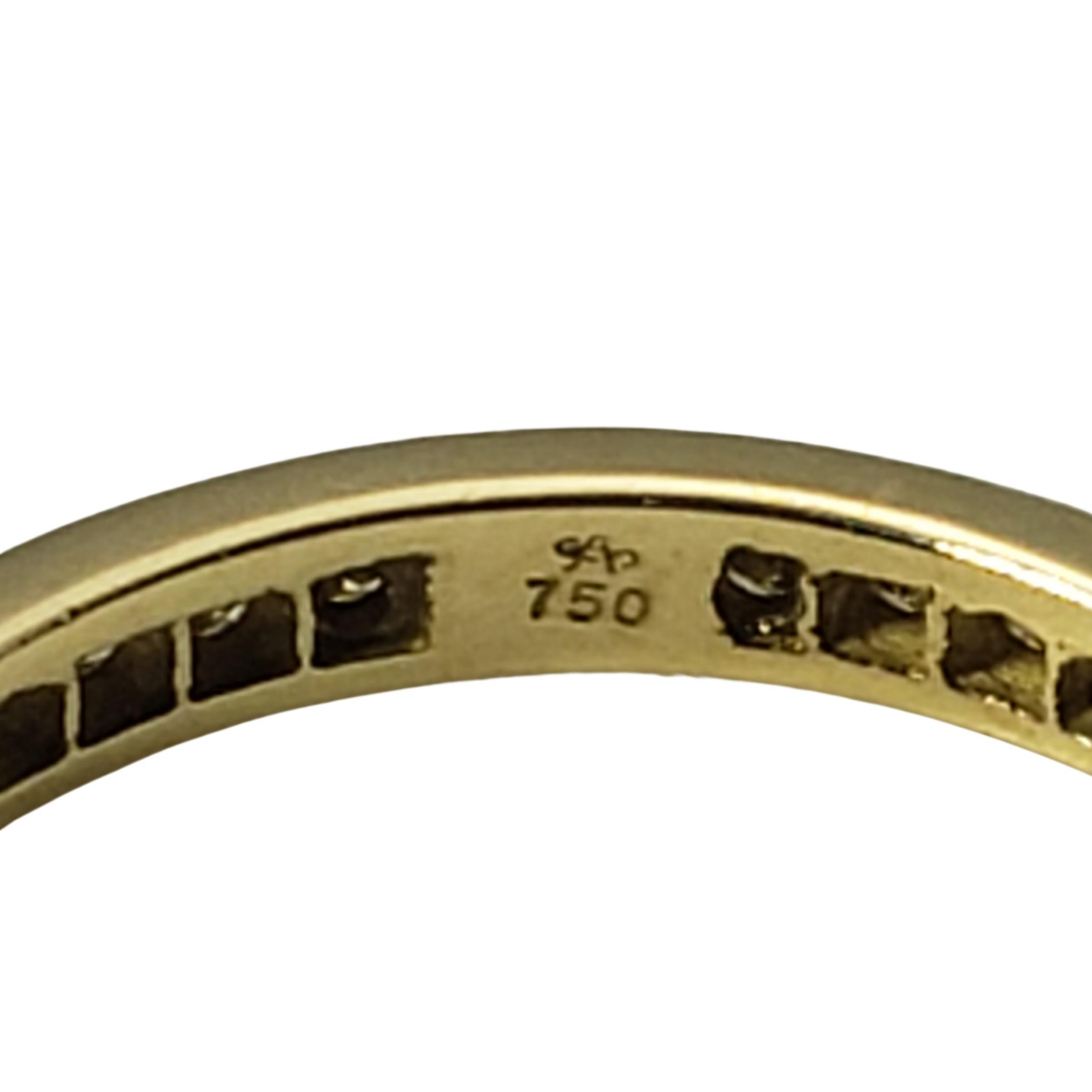 18 Karat Yellow Gold Yellow Diamond Eternity Band Ring Size 6.75 2