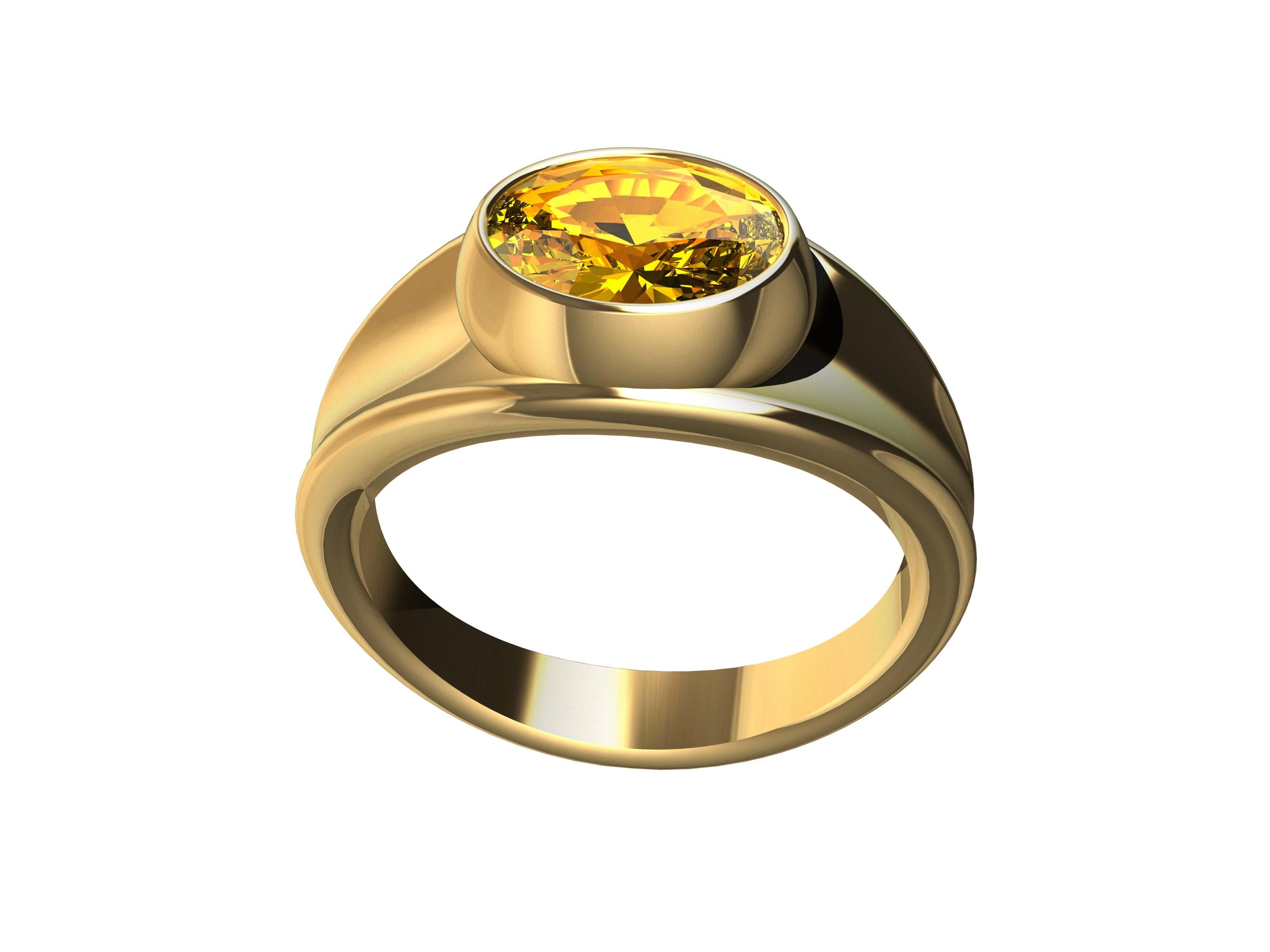 in vendita:  Anello scultura in oro giallo 18 carati con zaffiro giallo da 1,55 carati 6