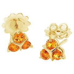 18 Karat Yellow Gold Yellow Sapphires Garavelli Earrings