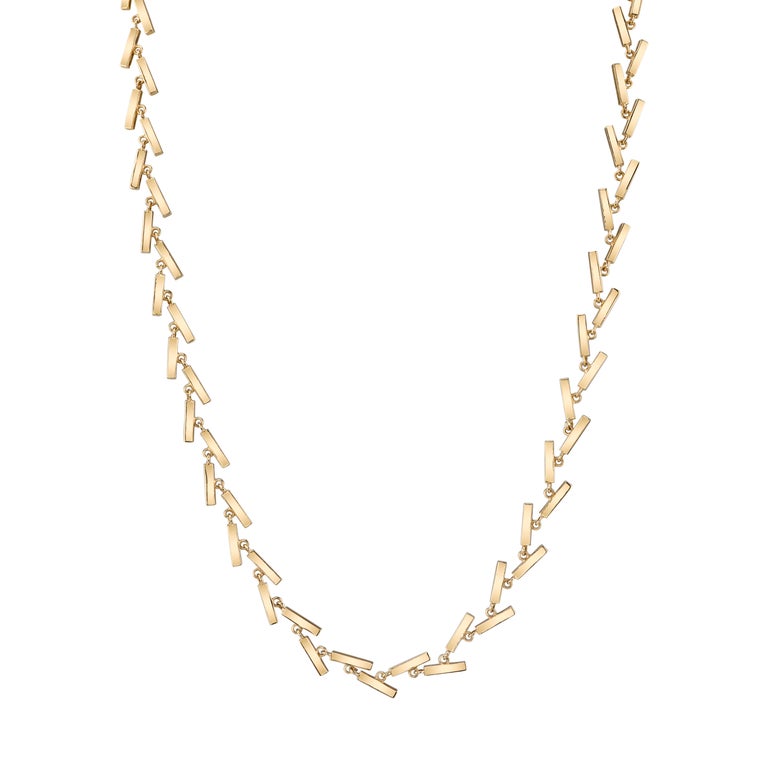 18-karat yellow gold long Fluid Line necklace