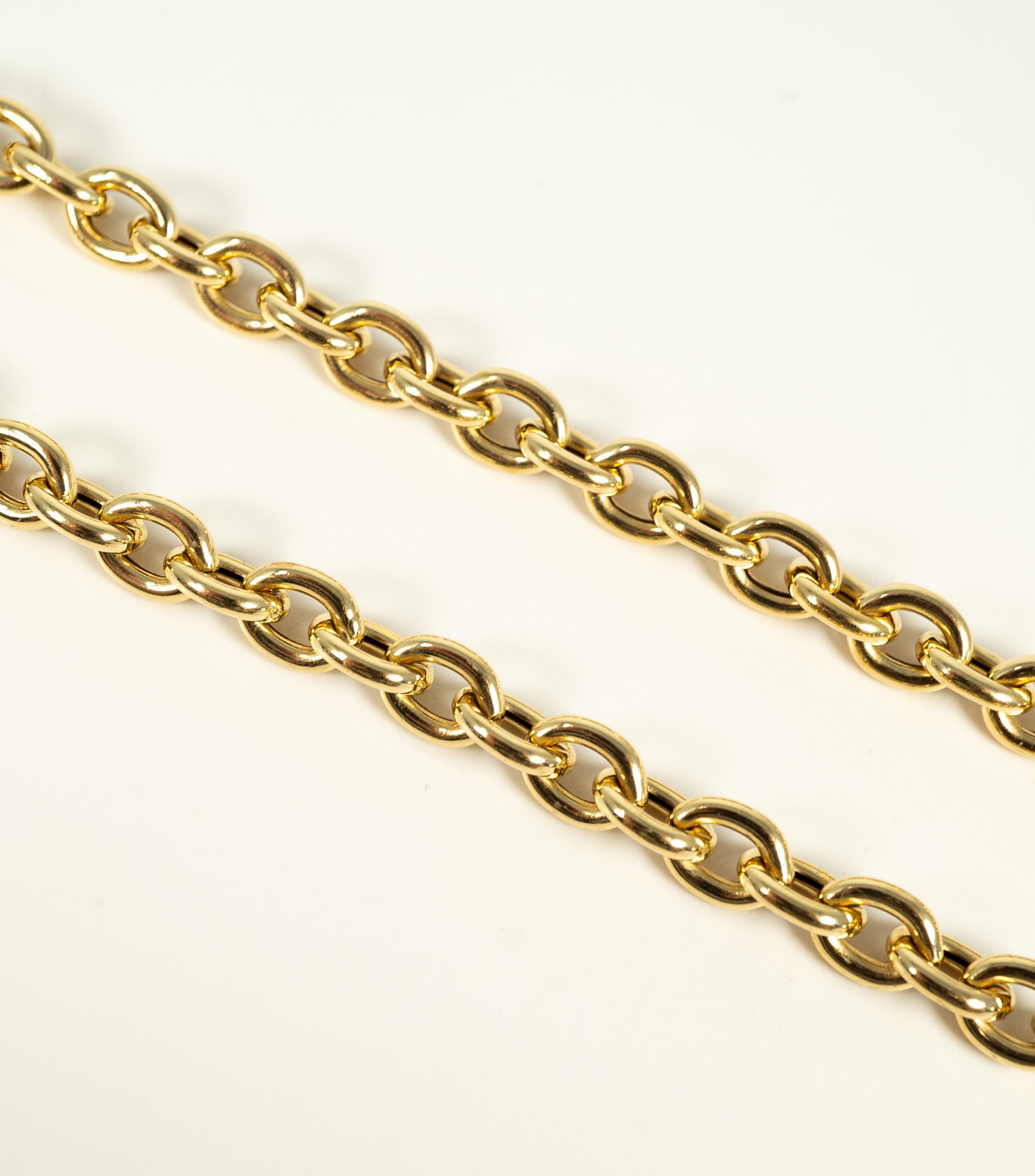 18 Karat Yellow Open Link Necklace For Sale at 1stDibs what is a