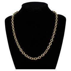 18 Karat Yellow Open Link Necklace