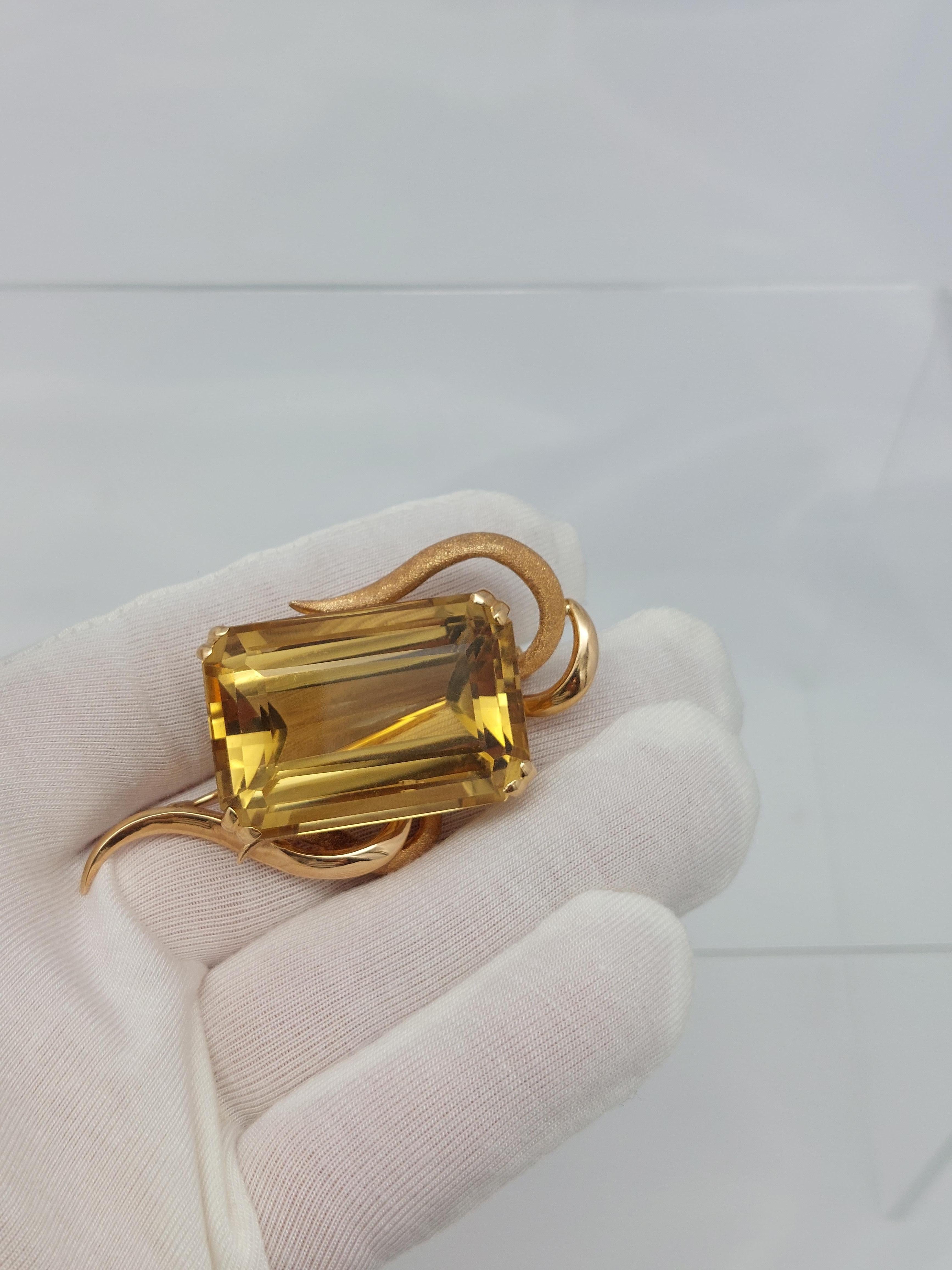 Grande... Atrevido Look..................

Oro amarillo y rosa de 18 quilates  Alfiler de citrino color miel

Pon el broche en una cadena....Colgante grande

Medidas de las clavijas    2   1/4″    x     1  1/8 
