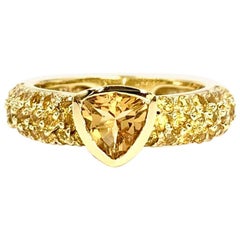 18 Karat Yellow Sapphire and Citrine Ring