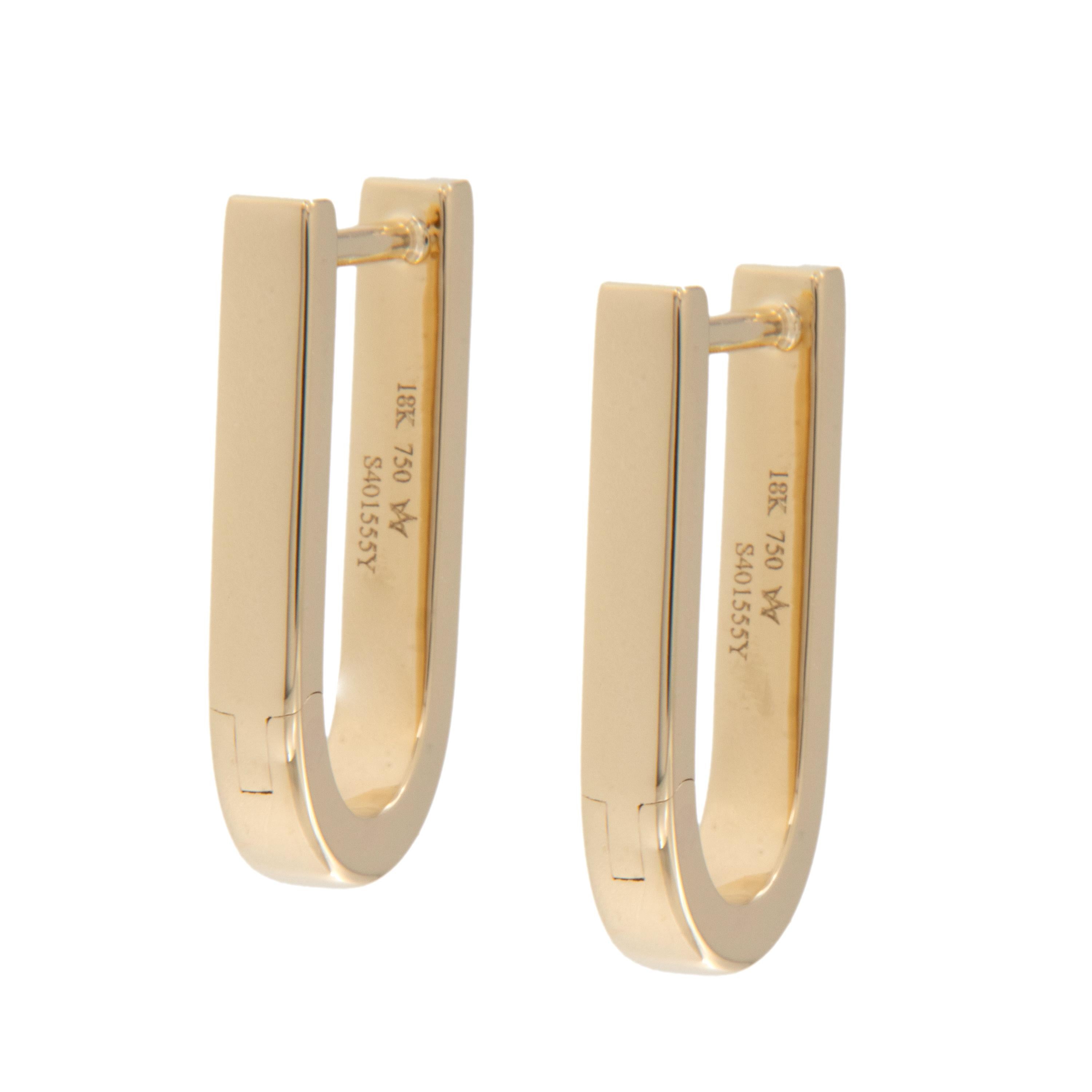 Round Cut 18 Karat Yellow Solid Gold Diamond Huggie Hoop Earrings