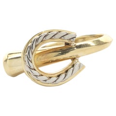 18 Karat Yellow Vintage Buckle Ring