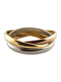 18 Karat Yellow, White, and Rose Gold Tri Color Rolling Ring Size 7 #19278