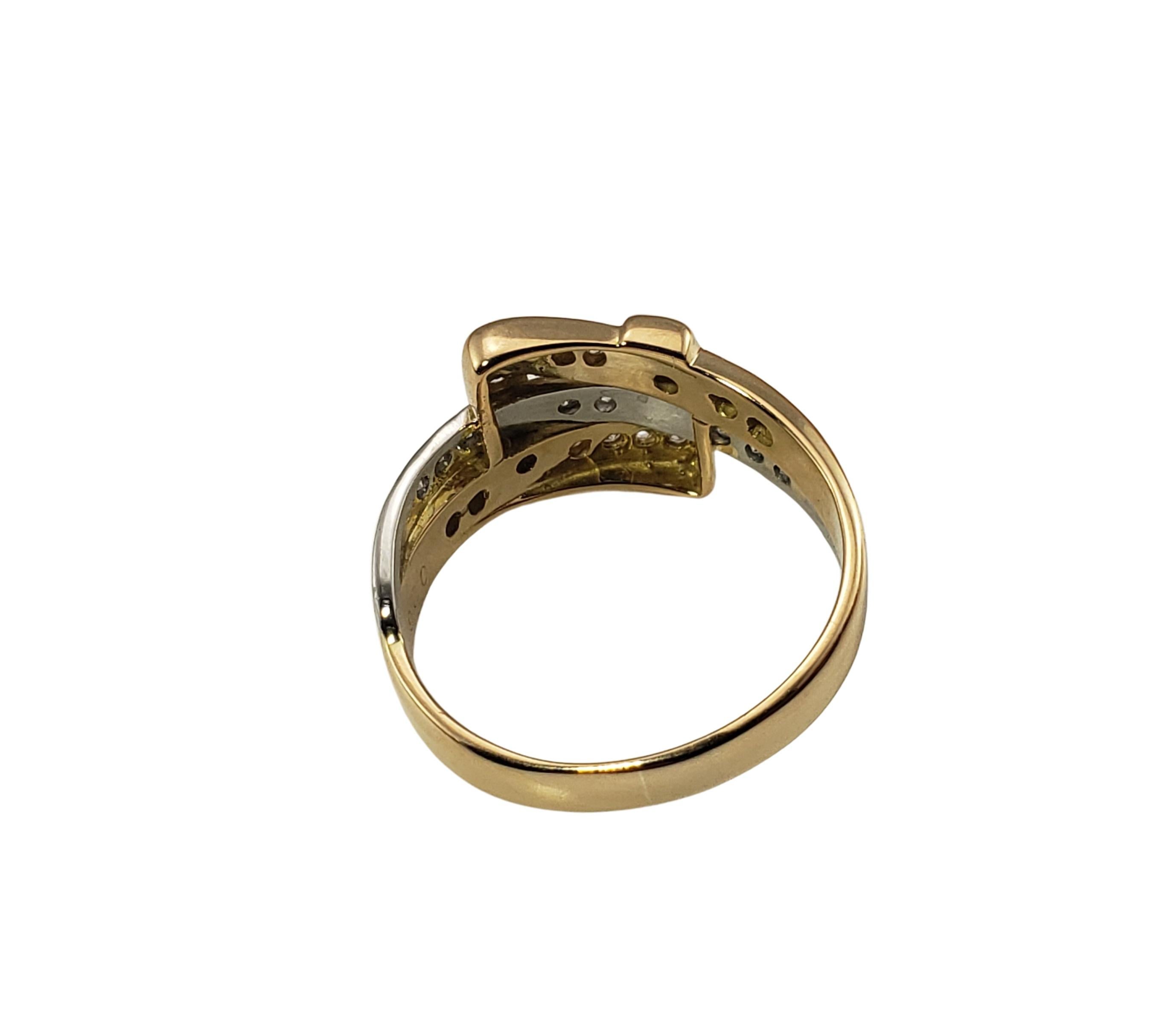 18 Karat Yellow/White Gold and Diamond Ring For Sale 1