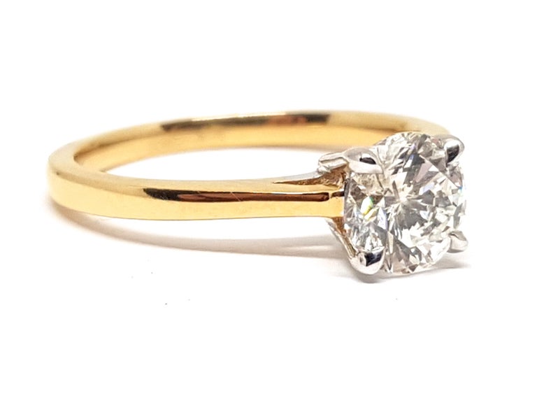  18  Karat  Yellow  White Gold  Diamond Engagement  Bridal  