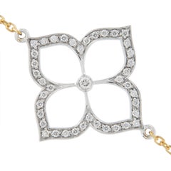 Gumuchian Bracelet réversible lotus en or jaune et blanc 18 carats avec diamants