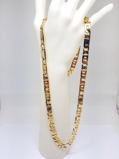 18 Karat Yellow White Gold Men’s Chain Necklace